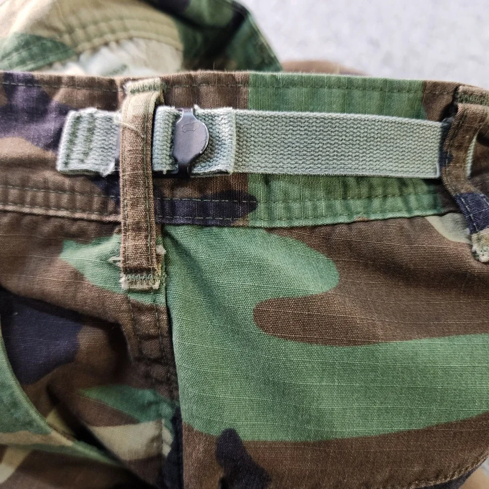 Vtg 90s US Army M81 Woodland Camo BDU Cargo Snap Fly Pants Mens Small Long 31x33